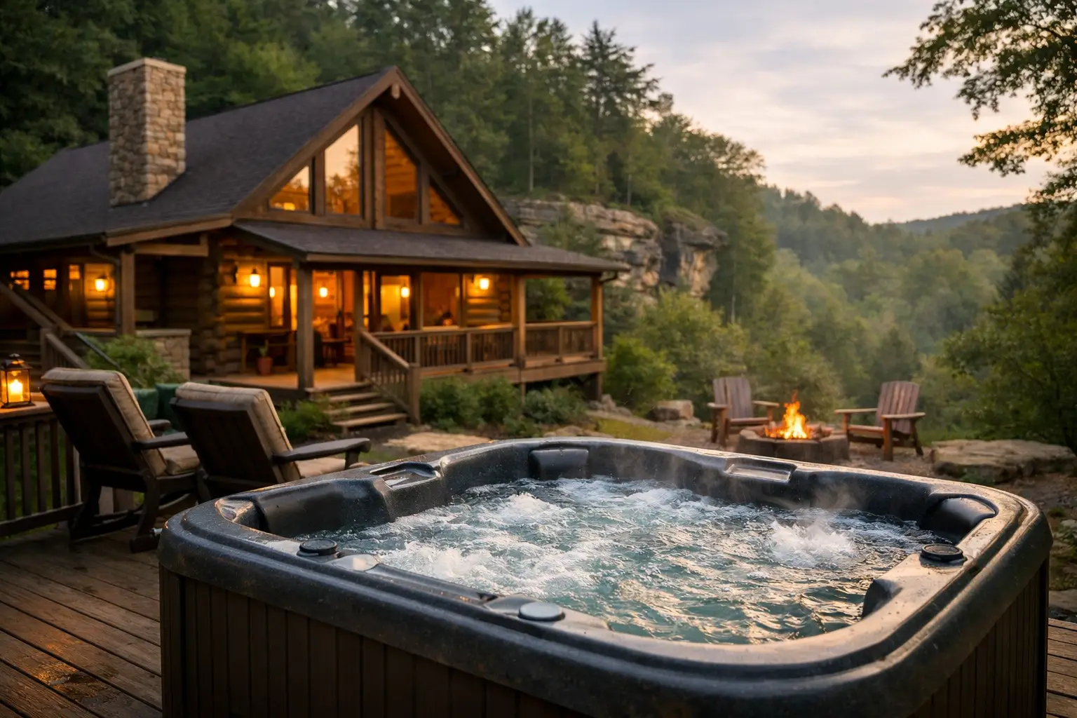 Hocking Hills Cabin with Hot Tub Stays