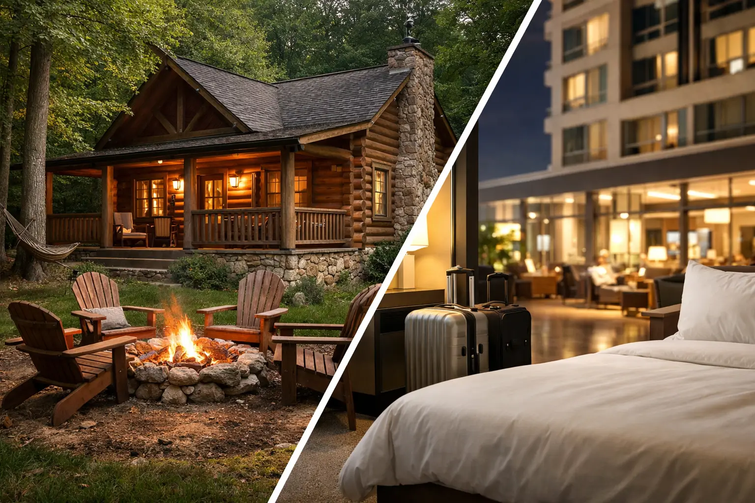 Logan Ohio Cabins Versus Hotels