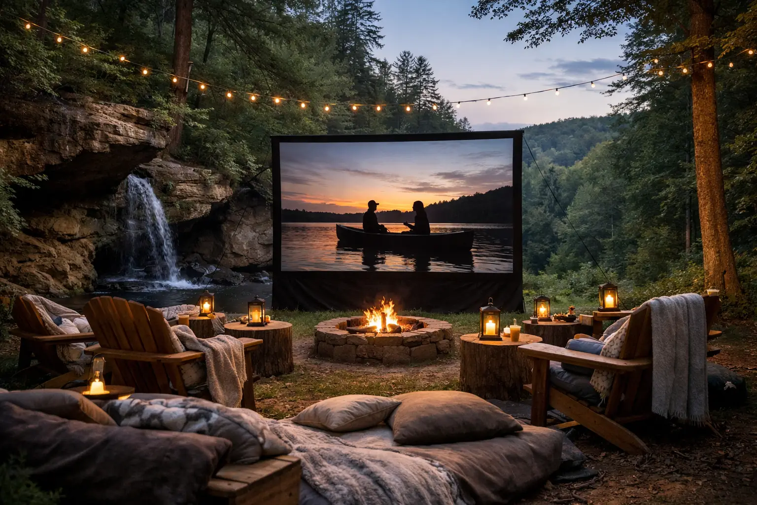 An Outdoor Movie Theater in Hocking Hills