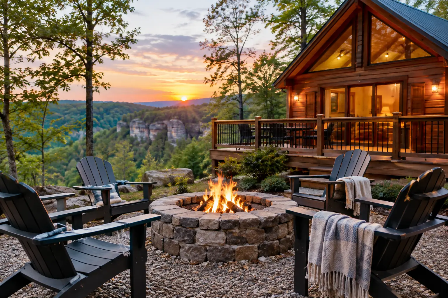 Fire Pit Cabin Weekends Made for Hocking Hills