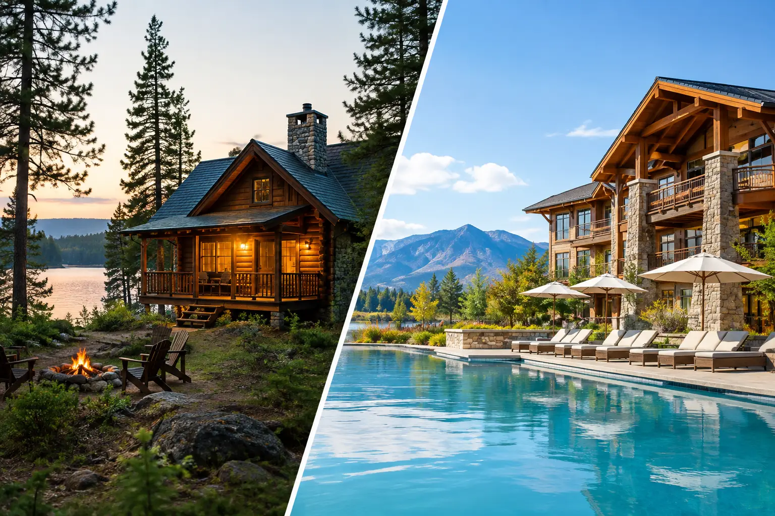 Secluded Cabin Versus Resort Lodge for You